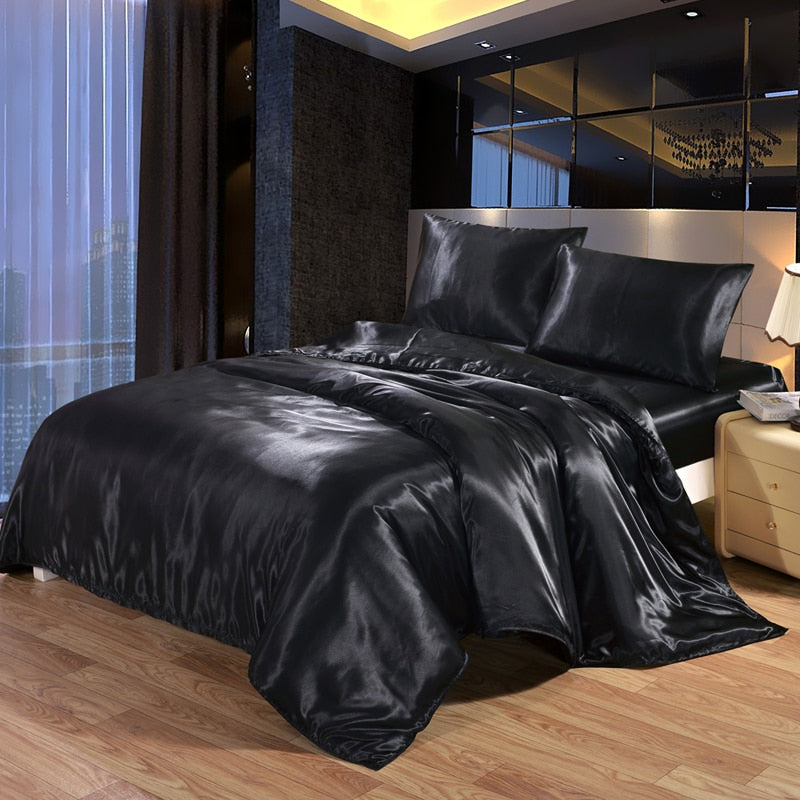 Duvet Cover Zipper Quilt Cover Solid Color Black Advanced 1 Piece Home Hotel Bed Soft Qualified Comfortable