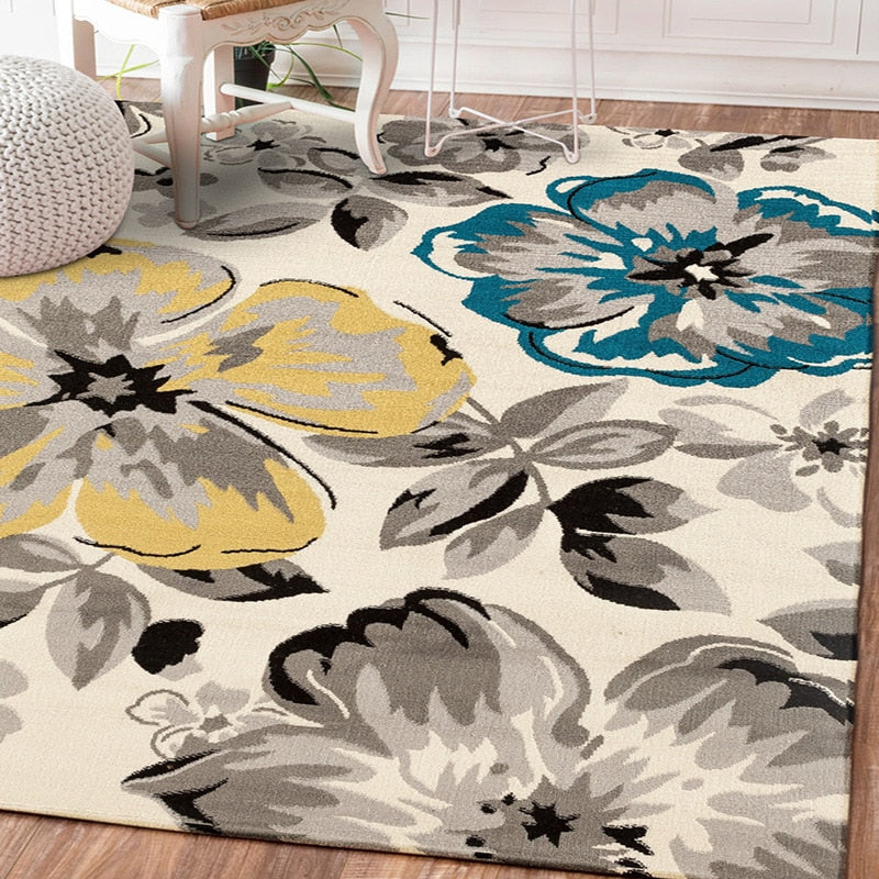High Quality Abstract Flower Art Carpet For Living Room Bedroom Anti-slip Floor Mat Fashion Kitchen Carpet Area Rugs