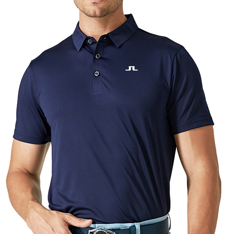 Short sleeved golf T-shirt, breathable, quick-drying, smooth sports stretch technical fabric opaque