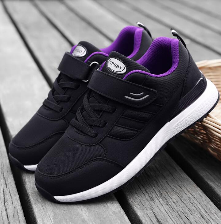 Women Vulcanized Shoes Autumn Mesh Flat With Loafers Plus Size Cotton Women Flats Casual Walking Stripe Sneakers For Female