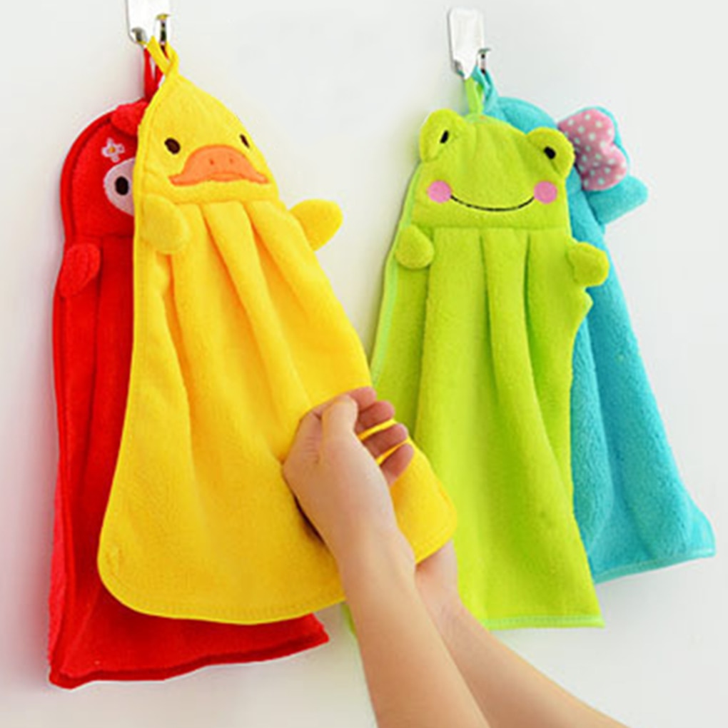 Est Candy Colors Soft Coral Velvet Cartoon Animal Towel Can Be Hung Kitchen used