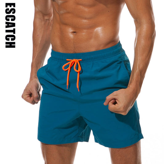 ESCATCH Mens Swimwear Swim Shorts Trunks Beach Board Shorts Swimming Pants Swimsuits Mens Running Sports Surffing Shorts