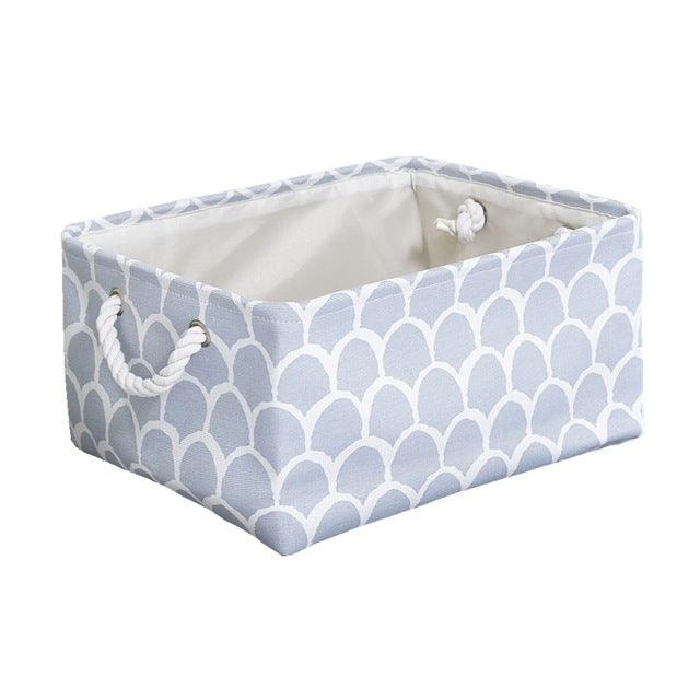 Cube Canvas Fabric Storage Basket Clothes Folding Storage Box For Nursery Underwear Toy Organizer Laundry Basket With Handle