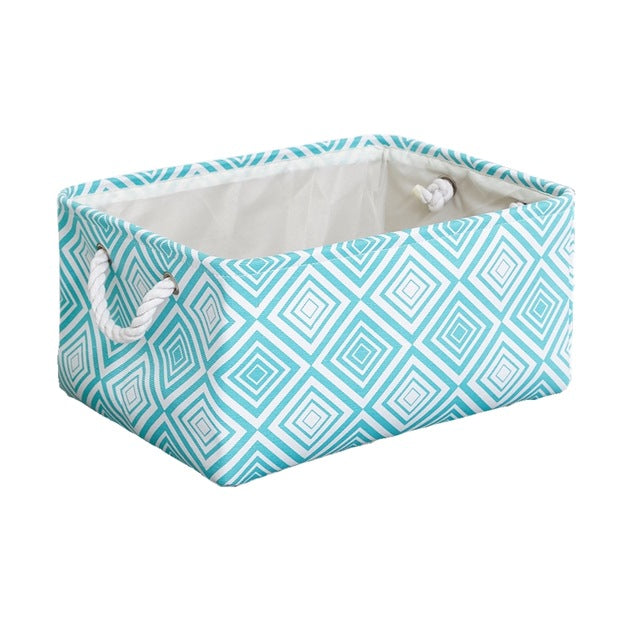 Cube Canvas Fabric Storage Basket Clothes Folding Storage Box For Nursery Underwear Toy Organizer Laundry Basket With Handle