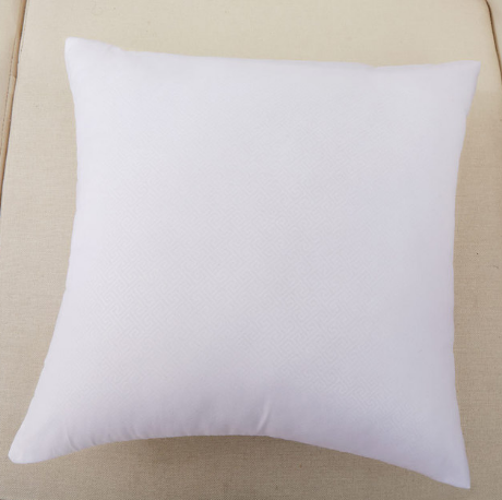 Square White Peached Fabric Cushion Insert Decorative Pillows PP cotton filling 450g for 45x45cm