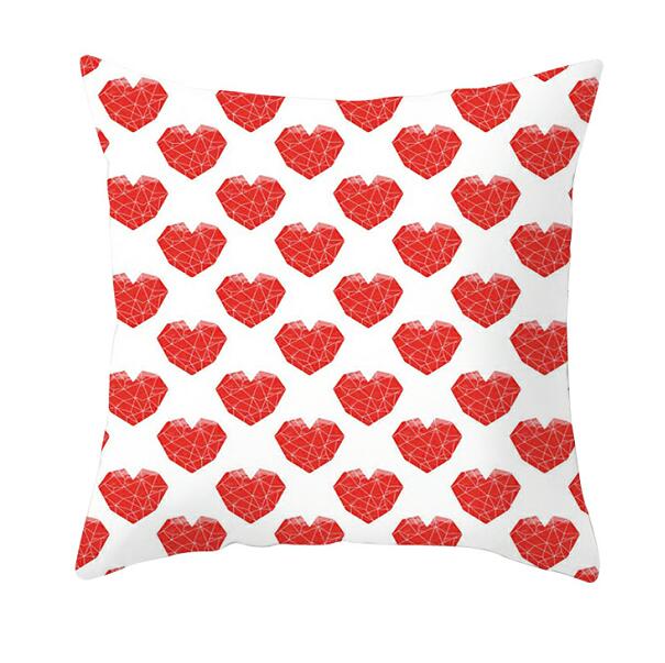 Black White Heart Cushion Cover Arrow I Love You Letters Happy Valentine Pillow Covers Gifts for Couples Valentine's Decoration