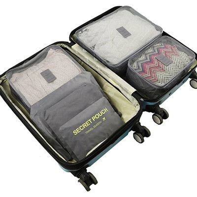 Packing Cube Travel Bags Portable Large Capacity Organiser 6Pks