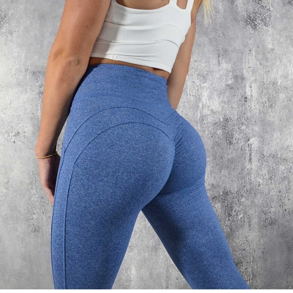 JGS1996 Super Soft Hip Up Yoga Fitness Pants Women Scrunch Stretchy Sport Tights Anti-sweat High Waist Gym Athletic Leggings