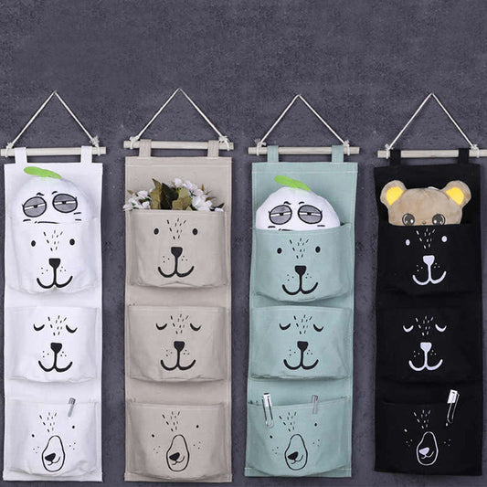 Handbag Hanging Organizer Bags Hanging Wardrobe Organizer Wall Hanging Bag 3 Pocket Hanger Bathroom Baby Hanging Bag Can Folding