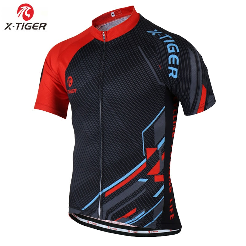 X-TIGER 2020 Summer Cycling Jersey Breathable MTB Bike Clothes Short Sleeve Mountain Bicycle Clothing Cycling Uniform For Men