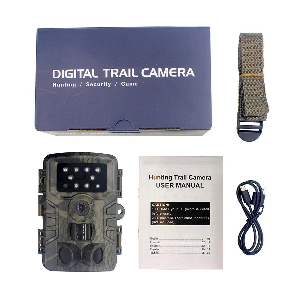 Trail Camera 20MP 1080P Waterproof PIR Infrared Hunting Camera With Night Vision Wildlife Cam Surveillance Tracking Camera PR700