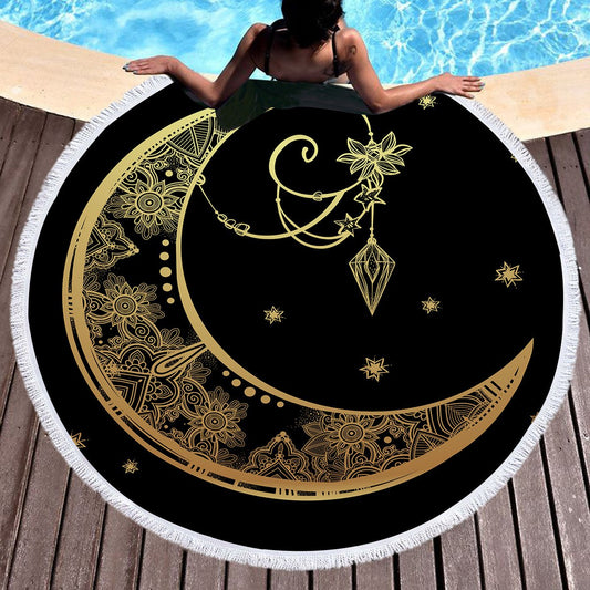 Moon Beach Towels Boho Swimwear Bathing  Blanket