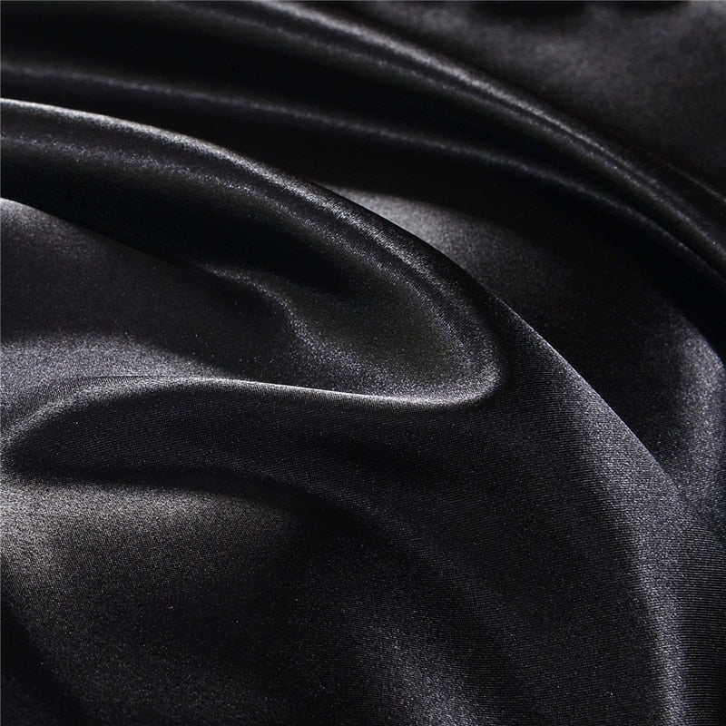 Duvet Cover Zipper Quilt Cover Solid Color Black Advanced 1 Piece Home Hotel Bed Soft Qualified Comfortable