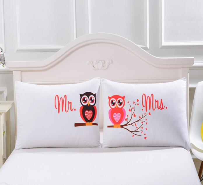 Bedding  Pillowcase Cartoon owl 3D Print Pillow Case Pillow Bedding