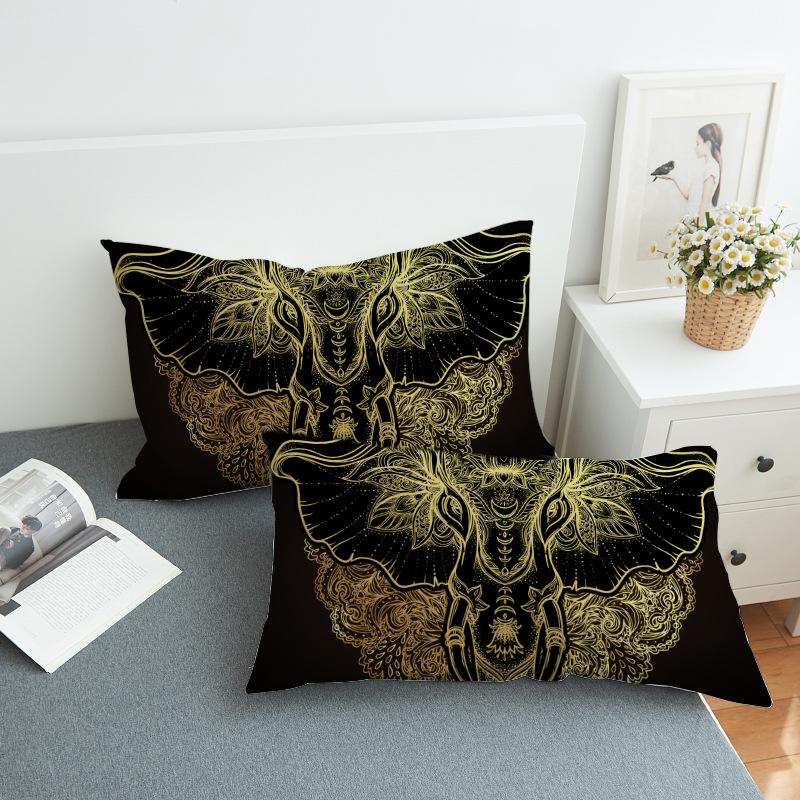 Bedding Turtles Pillowcase Animal Print Neck Pillow Case Golden  Decorative Pillow Bedding