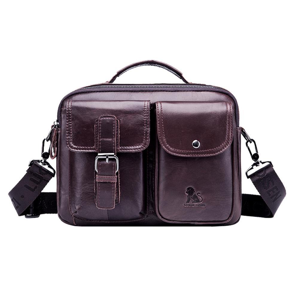 Men Genuine Leather Handbags Casual Leather Laptop Bags Male Business Travel Messenger Bags Men's Crossbody Shoulder Bag 2020