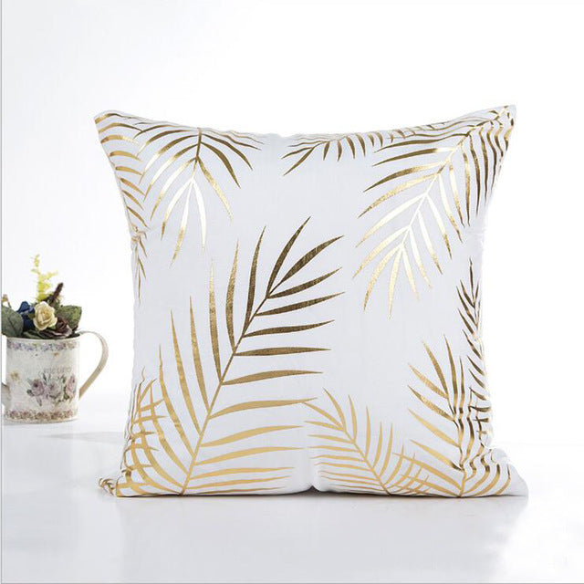 Cushion Cover Gold Linen Cotton Soft Cute Throw Pillow Cover Decorative Sofa Pillow Case Pillowcase