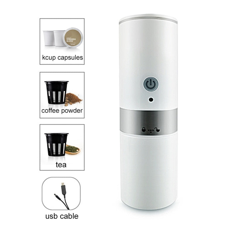 Portable Capsule Coffee Machine Kitchen Household Stainless Steel Automatic American Coffee Machine