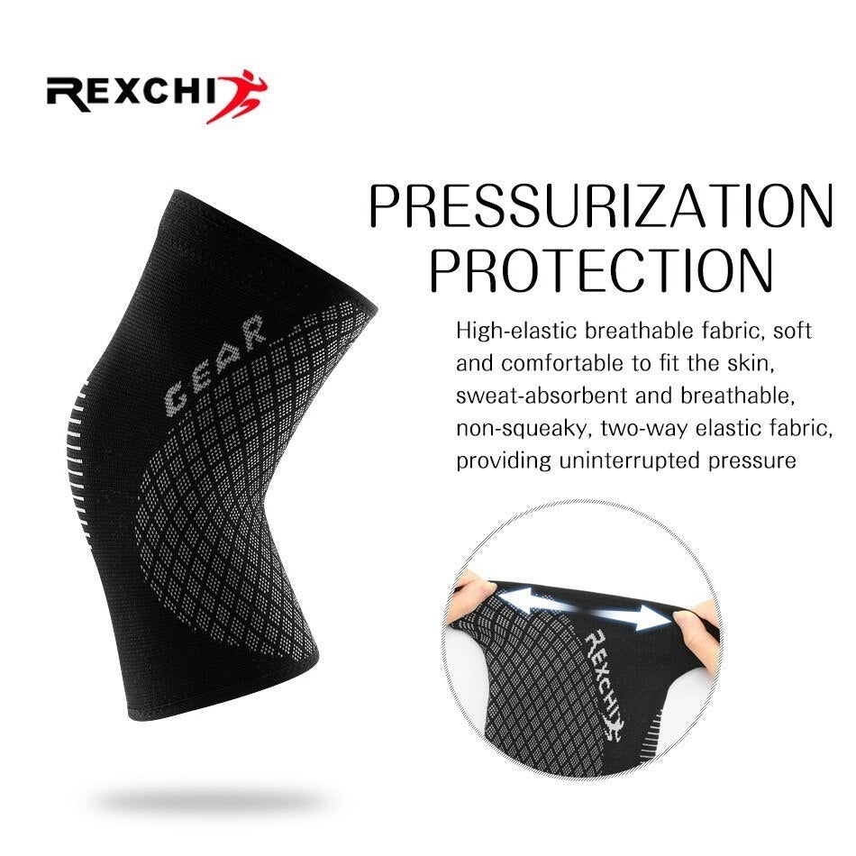REXCHI Elastic Kneepads Women Protective Gear Knee Pad Patella Brace Support for Basketball Volleyball Running Sports Safety