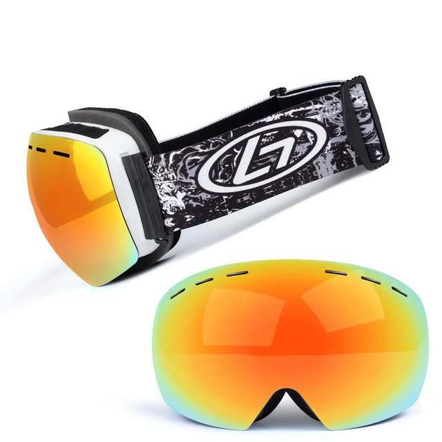 Ski Goggles Double Layers UV Anti-fog Big Ski Mask Glasses Skiing Snow Snowboard Goggles Men Women Ski Eyewear