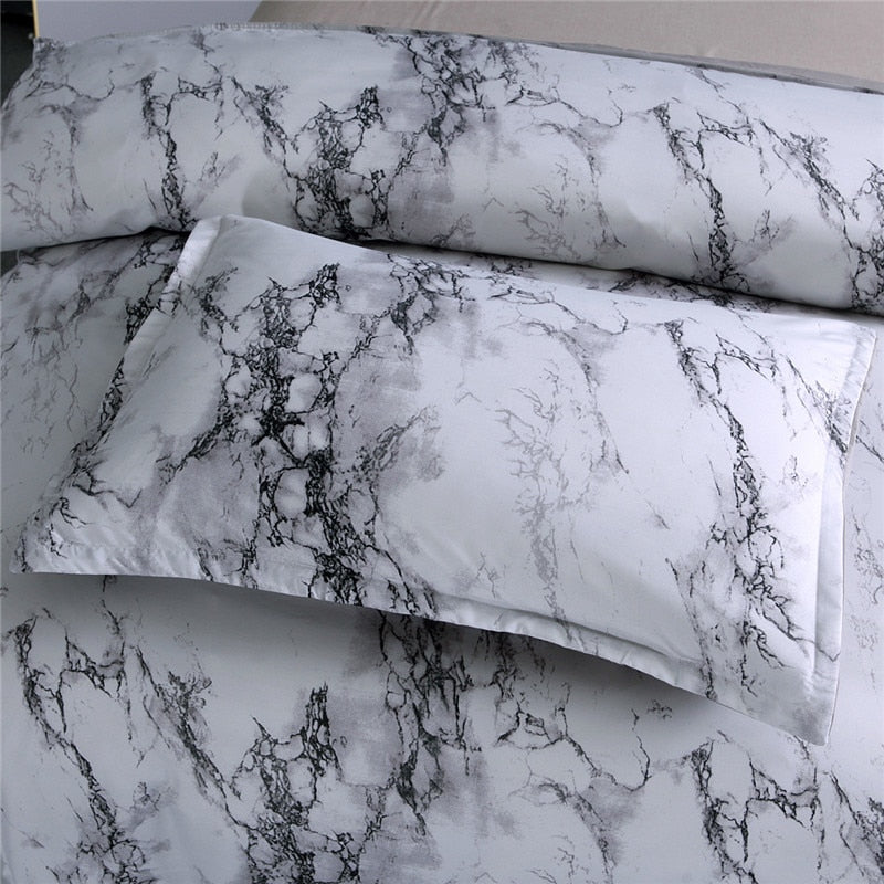Modern Marble Printed Bedding Set Queen Size 2pcs/3pcs Duvet Cover Set Bed Linen Quilt Cover