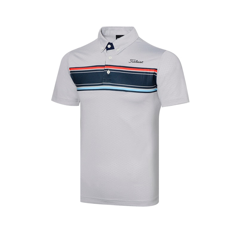 Summer new style golf clothing  men's short-sleeved breathable wicking POLO shirt quick-drying clothing ball golf wear