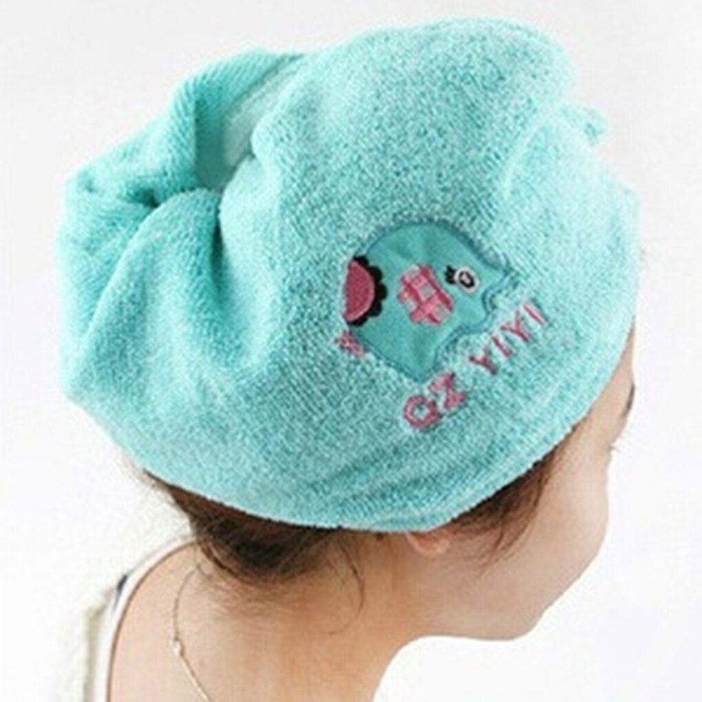 Eco-friendly Randomly Color Women Bathroom Super Absorbent Quick-drying Hair Towel Microfiber Hair Dry Cap