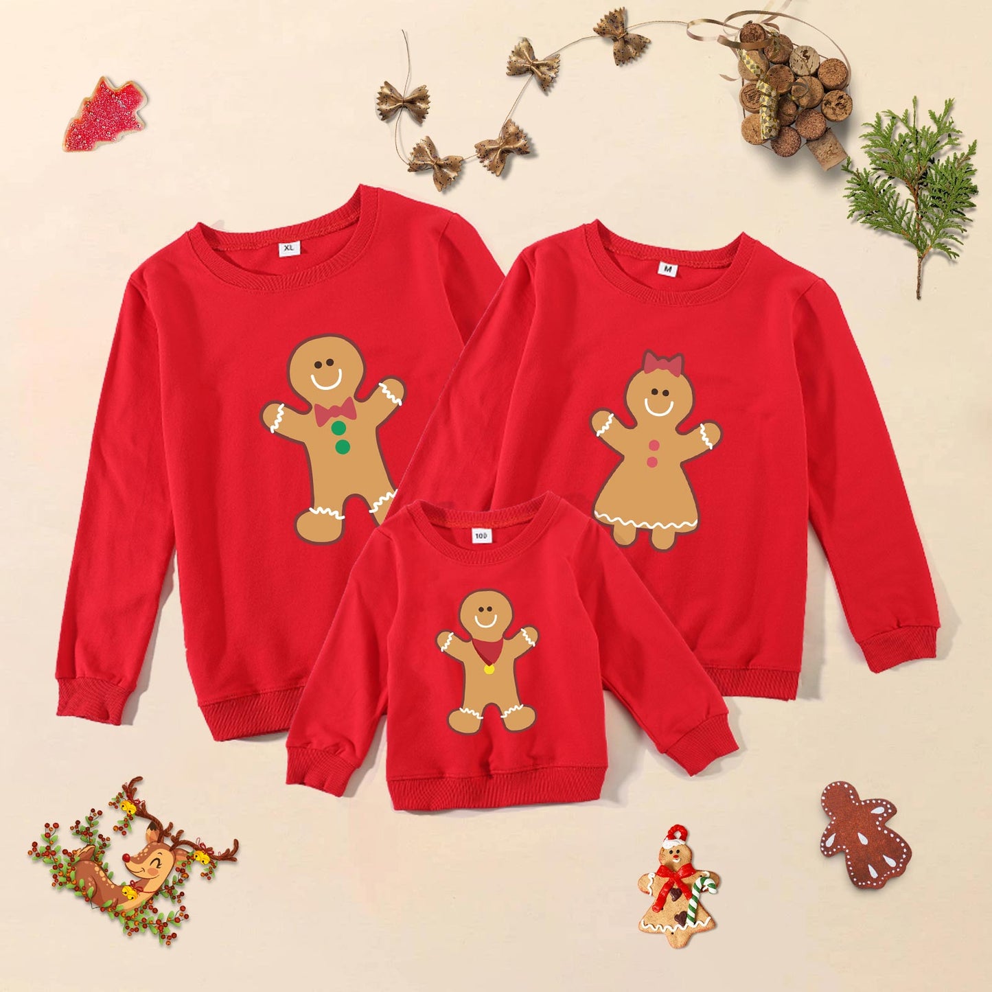 Christmas Family Jumpers Mother Father Daughter Son Matching Outfit