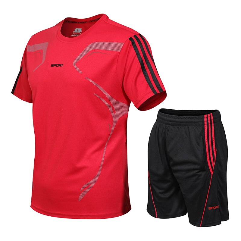 Männer der Trainingsanzug Sommer Kleidung Sportswear Zwei Stück Set T Shirt Shorts Marke Track Kleidung Männlichen