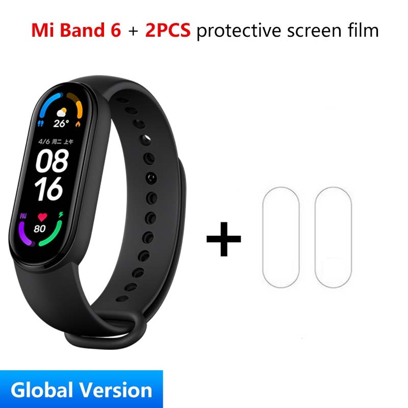 Global Version Xiaomi Mi Band 6 Smart Bracelet 1.56"AMOLED Screen miBand 6 Heart Rate Fitness Traker Bluetooth 5 ATM Waterproof