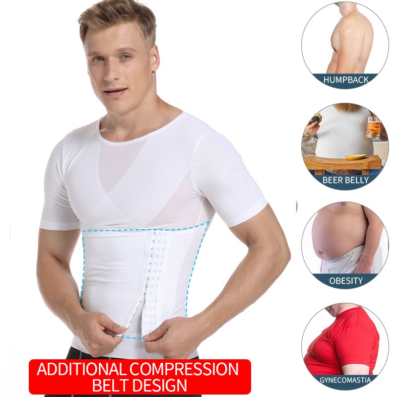 Men Body Shaper Abdomen Reducing Shapewear Waist Trainer Belly Slimming Shapers Abs Slim Vest Male Compression Shirts Corset Top