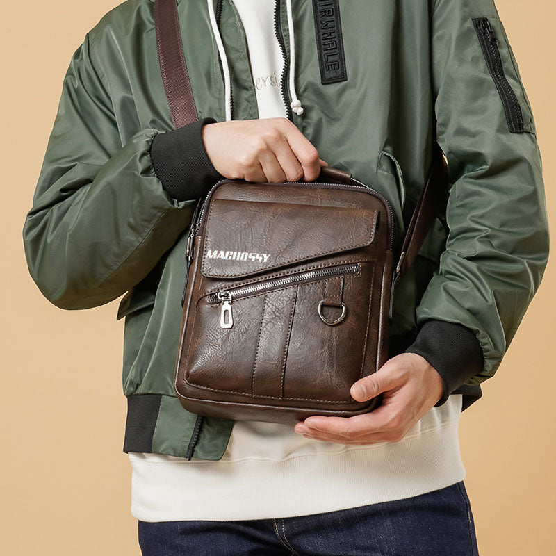 Men's Shoulder Bags men Crossbody Bag Quality PU Bags Men Handbags Capacity Soft PU Leather Bag For Man Messenger Bags Tote Bags