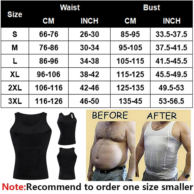 Mens Body Shaper Tight Tummy Control Waist Trainer Abdomen  Posture Vest