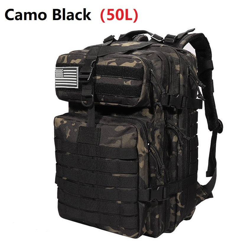 50L Large Capacity Men Army Military Tactical Backpack