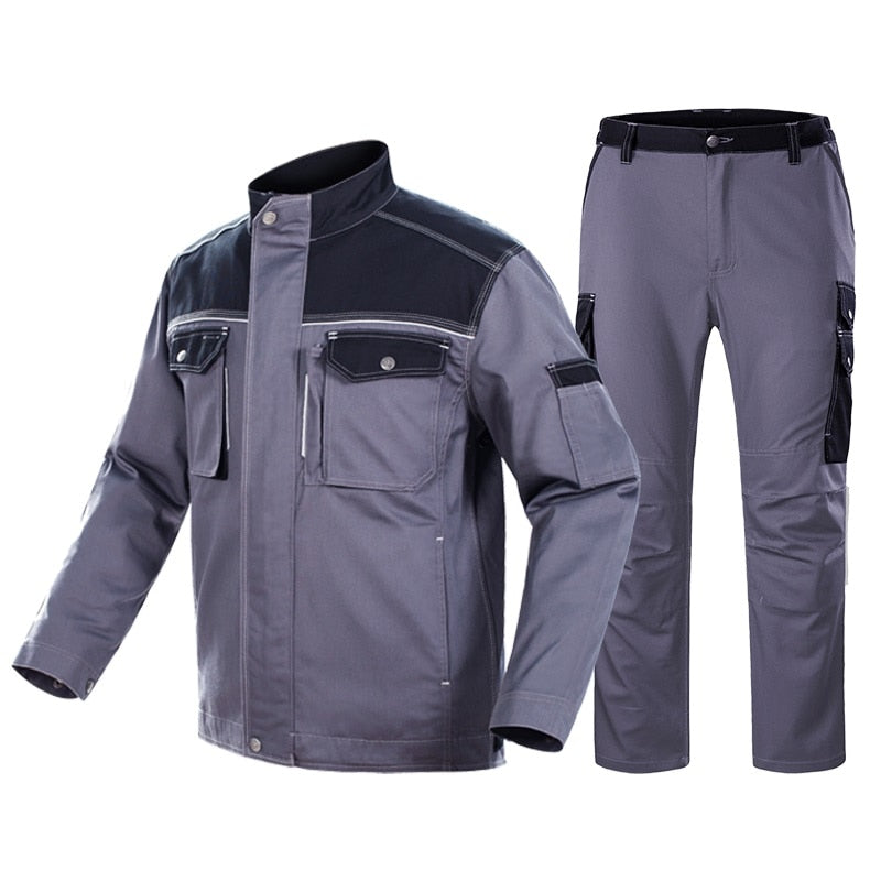 Welding Suit Reflective Multi Pockets Work Clothing Men Women Anti-Scalding Electric Factory Repairman Workshop Durable Uniforms