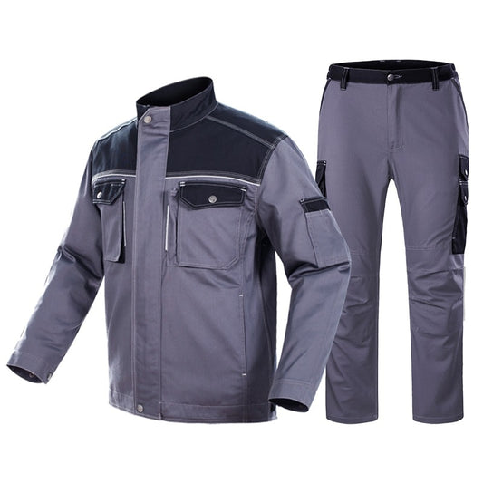 Welding Suit Reflective Multi Pockets Work Clothing Men Women Anti-Scalding Electric Factory Repairman Workshop Durable Uniforms