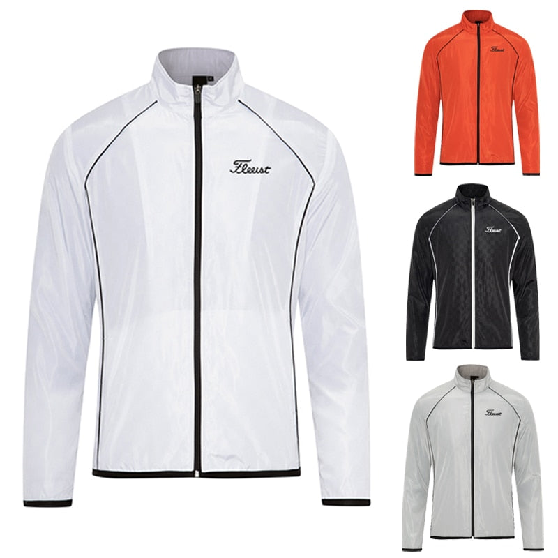 new golf clothing men's windbreaker jacket