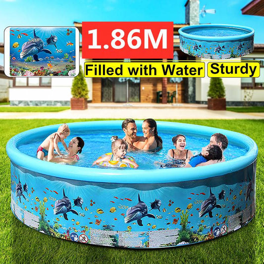 MAX 186x40cm Children Inflatable Pool Bathing Tub Baby Kid Home Outdoor Large Swimming Pool Inflatable Square Swimming Pool