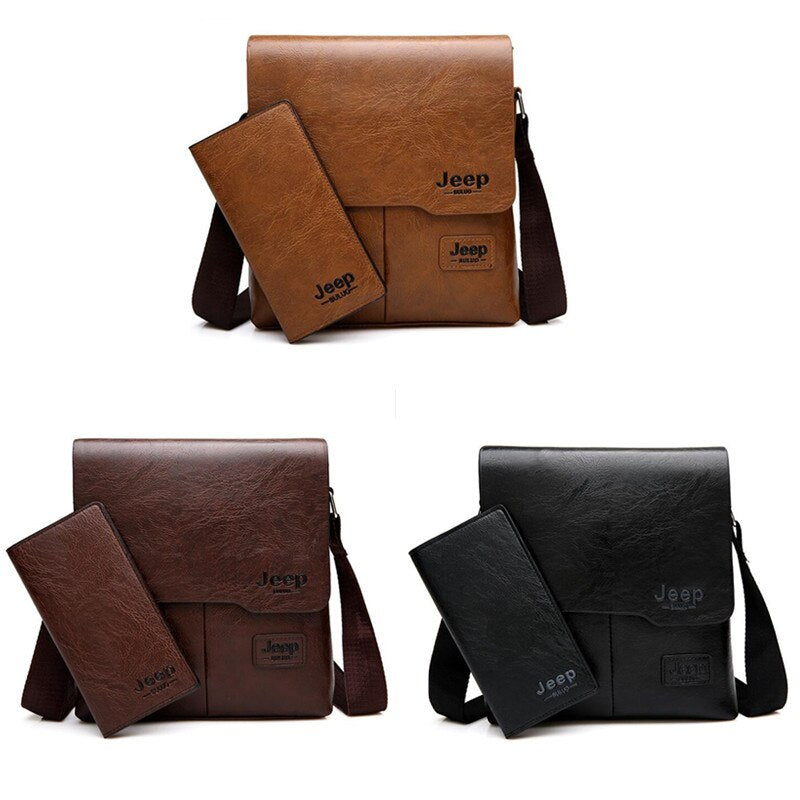 Peaker Men's Bag 2pc/Set Men's Leather Shoulder Bag Husband Crossbody Messenger Bags Luxurious Brand Men's Small Bag Handbag