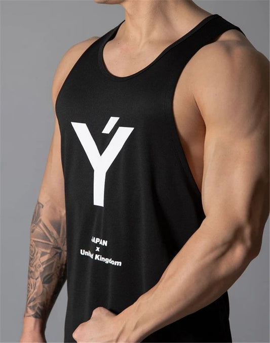 Summer Tank Top Bodybuilding Stringer Gym Sleeveless Undershirt Men Fitness Mesh Vest Sportswear Workout Tank Top