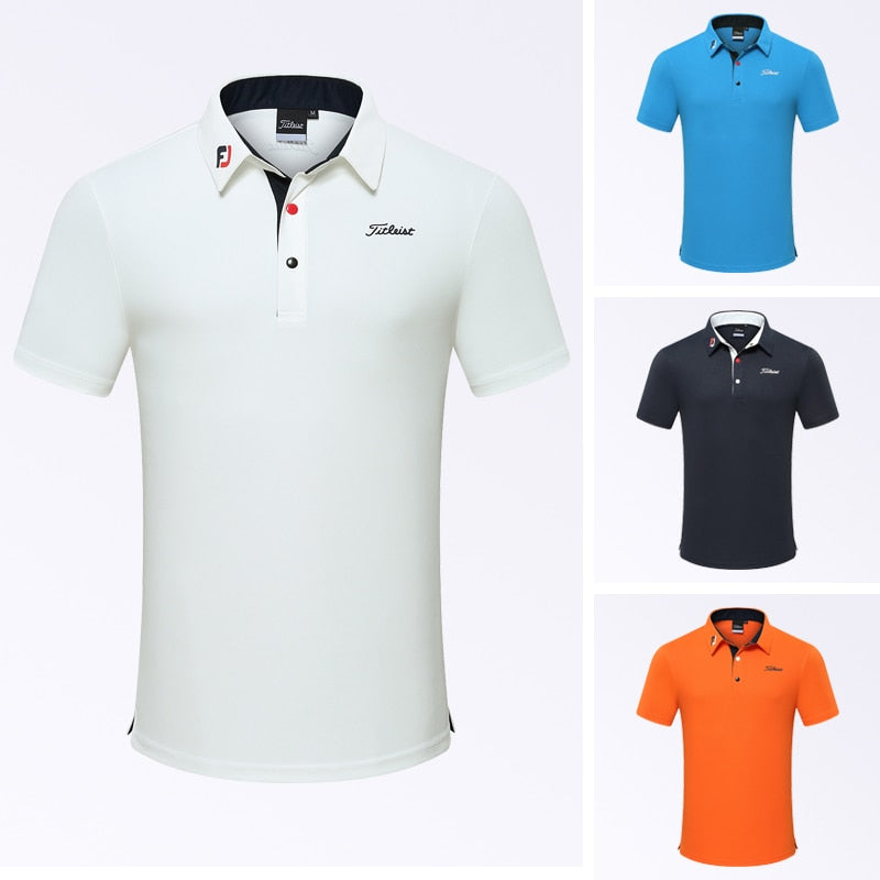Outdoor Sports Golf Polo Clothing Men's Short Sleeve T-shirt Quick Dry Breathable Polo Shirt Wear