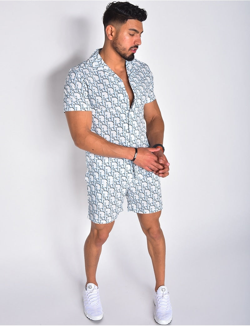 Hawaii Trend Floral Shirt Beach Shorts