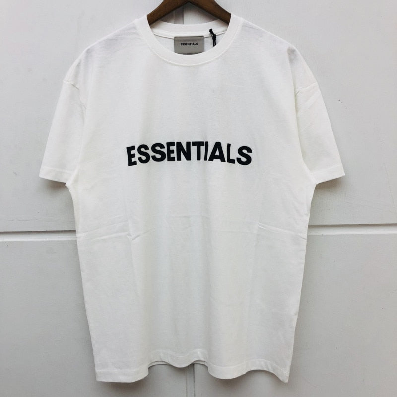 Loose esseNTIALS T-Shirt Men Women 1:1 Best Quality Letter glue esseNTIALS T shirt Tees O-Neck Top Tees