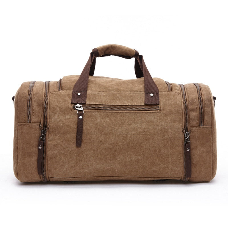 Multifunctional Leather Carry on Luggage Weekend Duffel Bag