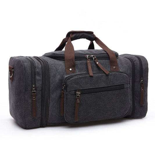 Multifunctional Leather Carry on Luggage Weekend Duffel Bag