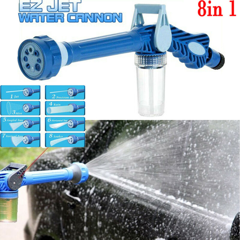 8 Nozzle Ez Jet Water Soap Cannon Dispenser Pump Spray Gun Car Washer US