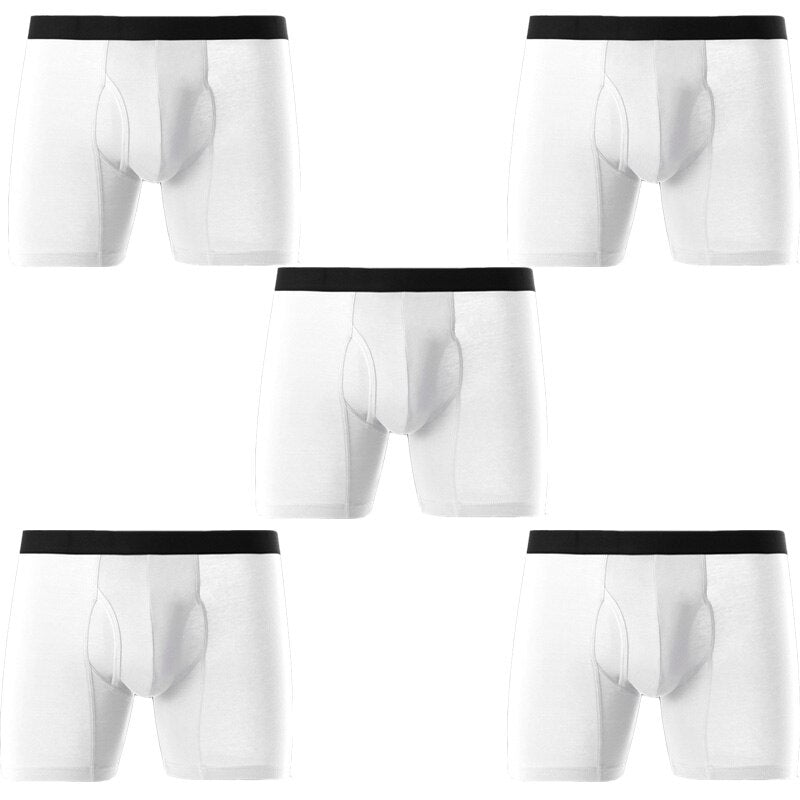 Men Panties Men's Long Leg Boxer Cotton Man Underwear Underpants Boxer Breathable Shorts European Size M L XL 2XL 5Pcs/lot