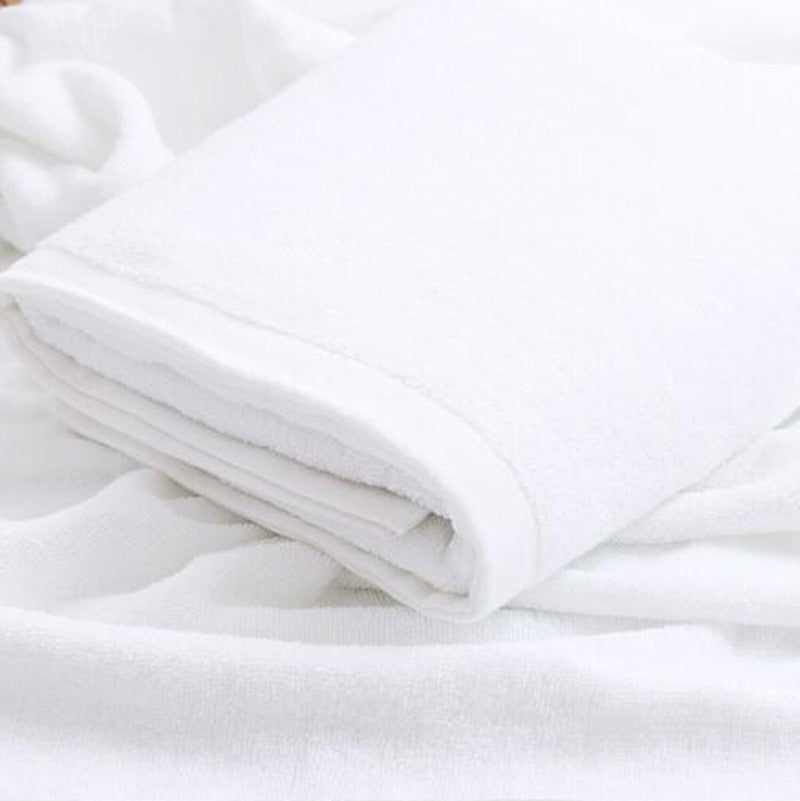 Large Hotel White Cotton Bath Towel for Adults SPA Sauna Beauty Salon Towels Bedspread Bathroom Beach Towel 6 sizes