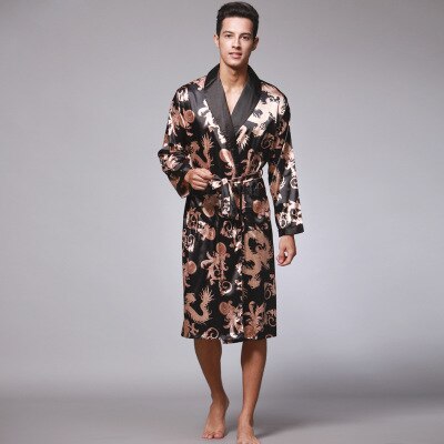 Paisley Print Silk Satin Pyjama Robe