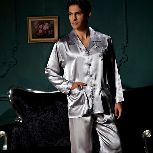 Satin Silk Men's Pyjama Lounge Set